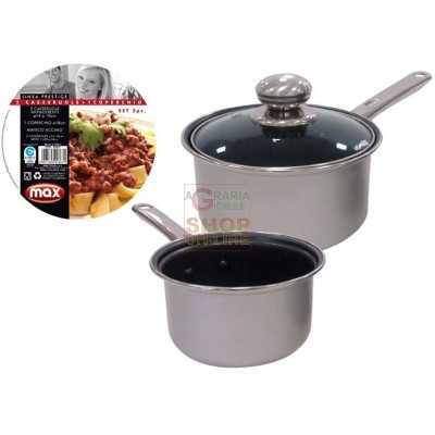 MAX SET 2 CASSER.ANT.14-18CM C/COP.M/INOX 