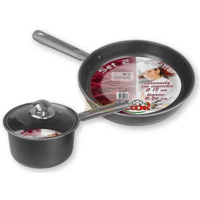 MAX SET 2 PZ CASSERUOLA 18 + TEGAME 24 