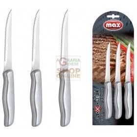 MAX SET 3 STAINLESS STEAK KNIVES