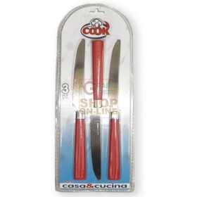 MAX SET 3 KNIVES M / COLOR RED / WHITE