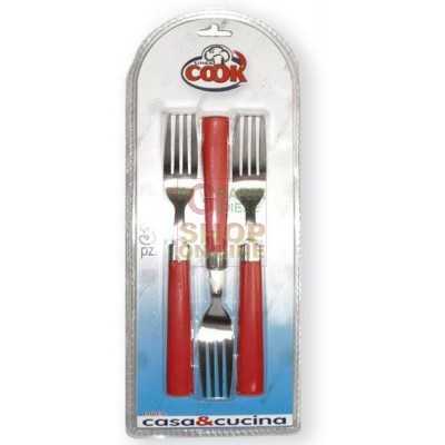 MAX SET 3 FORKS M / COLOR RED / WHITE