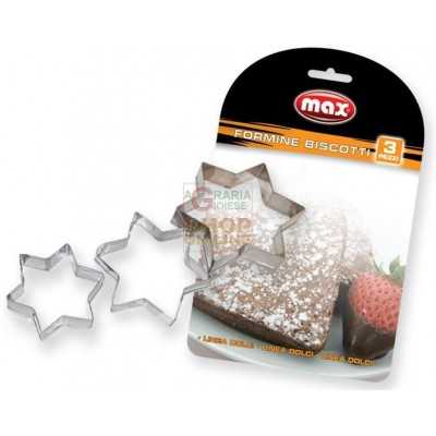 MAX SET 3 SHAPES STAR COOKIES