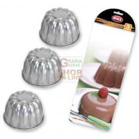 MAX SET 3 PEZZI FORME BUDINI DIA.9.5CM 