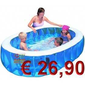 BESTWAY OVAL INFLATABLE POOL FOR CHILDREN CM.234x152x51h. MOD.