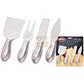 MAX SET OF 4 CHEESE KNIVES STAINLESS STEEL