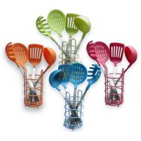 MAX SET 4 SPOONS IN 4 COLOR BASKET ASS
