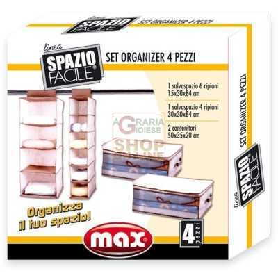 MAX SPAZIO FACILE SET ORGANIZER 4 PEZZI 