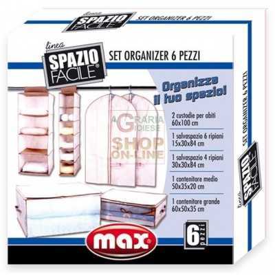 MAX SPAZIO FACILE SET ORGANIZER 6 PEZZI 