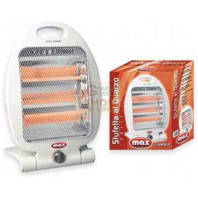 MAX STUFETTA AL QUARZO 2 CANDELE 800 W 