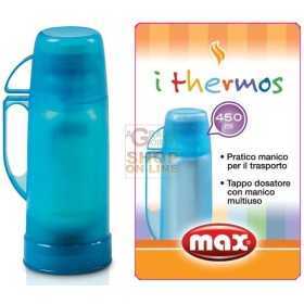 MAX THERMOS 450ML ASSORTED COLORS 15PZ