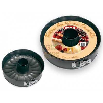 MAX TORTIERA CON CIAMBELLA 3PZ 25CM ANTIAD. 