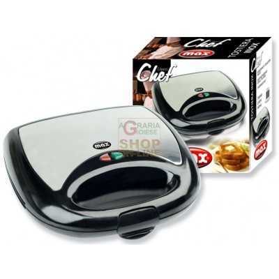 MAX TOSTIERA INOX PIASTRA GRILL CHEF 