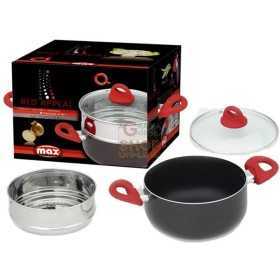 MAX STEAMER 3PZ 20CM RED APPEAL