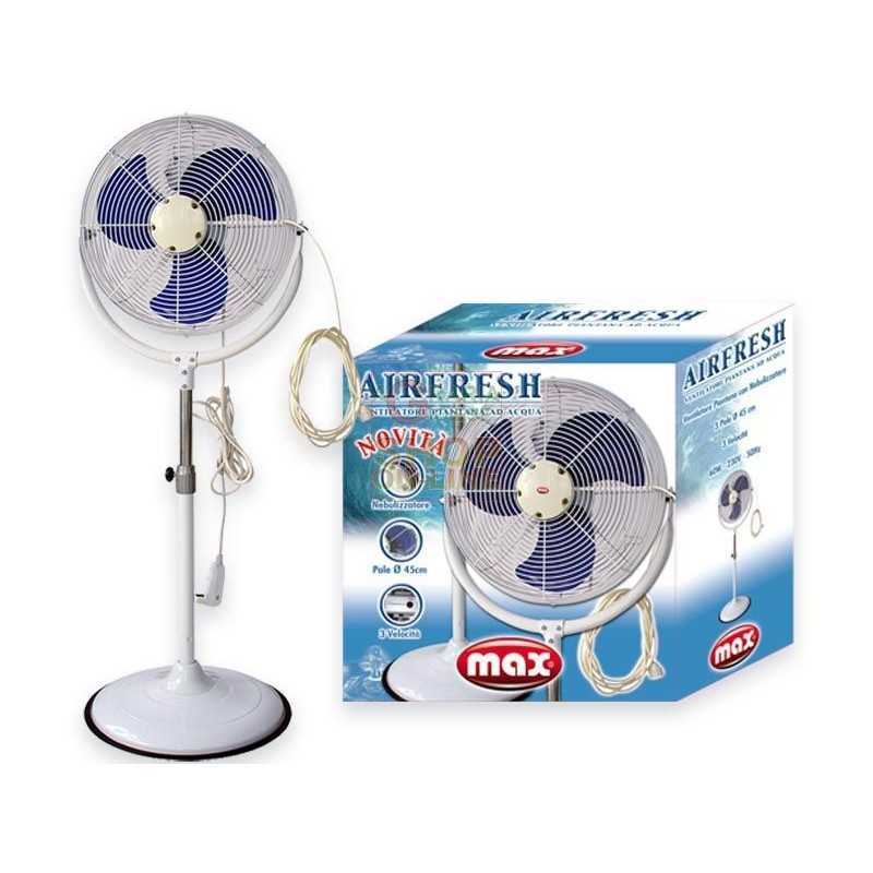 Ventilatore A Piantana Con Nebulizzatore STS - 3 Velocit&agrave;, Telecomando, Oscillazione - Nero, 75W