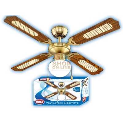 MAX CEILING FAN RATTAN D.107CM ASS