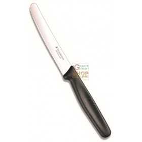 VICTORINOX TOOTHED STEAK KNIFE ROUND TABLE BLACK HANDLE