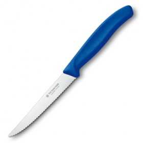 VICTORINOX KNIFE CORRUGATED STEAK BLUE HANDLE