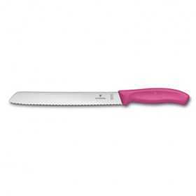 VICTORINOX KITCHEN KNIFE FOR BREAD FIBROX PINK HANDLE