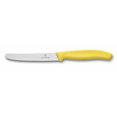 VICTORINOX YELLOW CORRUGATED TABLE KNIFE