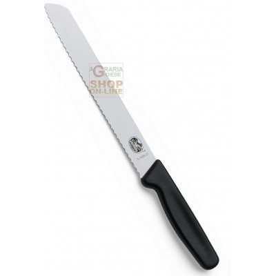 VICTORINOX COLTELLO PANE LAMA ONDULATA MANICO NERO 