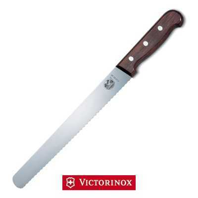 VICTORINOX COLTELLO PER SALUMI LAMA ONDULATA MANICO LEGNO