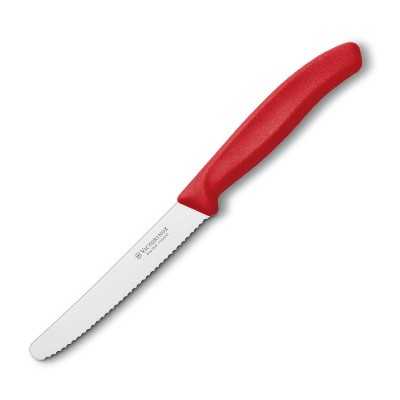 VICTORINOX CORRUGATED TABLE KNIFE RED HANDLE 6.7831