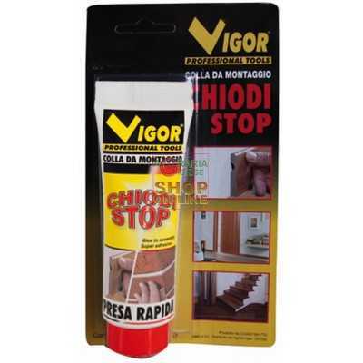 ADHESIVE VIGOR NAILS-STOP WHITE TUBE GR. 100