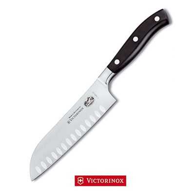 VICTORINOX SANTOKU FORGED STAINLESS STEEL BLADE WITH ALVEOLAR