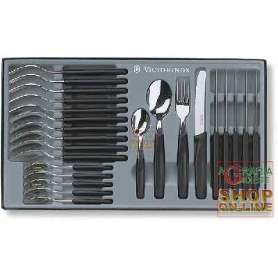 VICTORINOX BOXES 24 CUTLERY WITH BLACK HANDLE