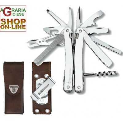 VICTORINOX SWISSTOOL SPIRIT CLAMP WITH LEATHER SHEATH