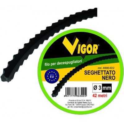 VIGOR SERRATED BLACK BRUSHCUTTERS WIRE 12 MT MM. 3.5