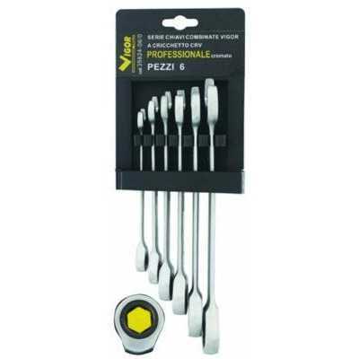 VIGOR RATCHET COMBINATION WRENCH SET PIECES 6 35824-06 / 0