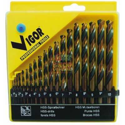 VIGOR SERIES HSS BI-ACTION DRILLS FOR METALS PCS. 19 MM. 1-10