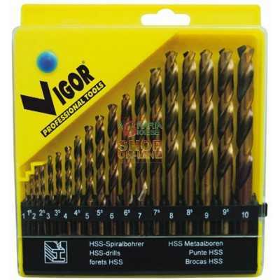 VIGOR SERIE PUNTE HSS COBALT PER METALLI PZ. 19 MM. 1-10 