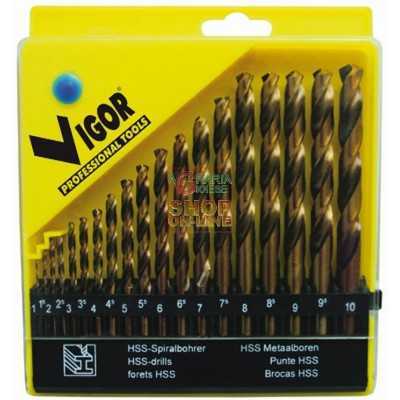 VIGOR SERIES HSS COBALT DRILLS FOR METALS PCS. 19 MM. 1-10