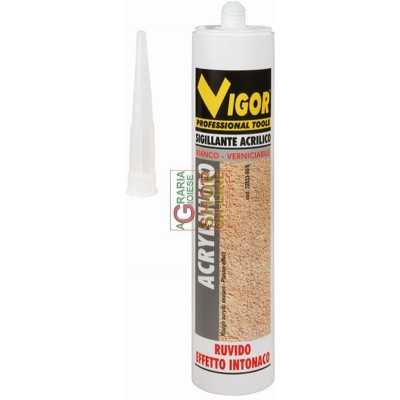 VIGOR SILICONE SEALANT ACRYLMURO WHITE ROUGH ML. 300