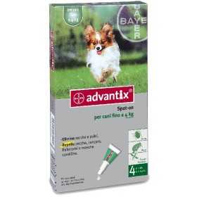 ADVANTIX PESTICIDE FLEAS TICKS TRIPLE ACTION FOR DOGS UP TO KG.