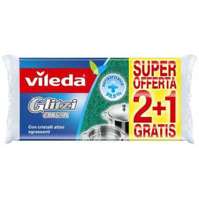 Vileda Spugna Glitzi Crystal con cristalli attivi sgrassanti