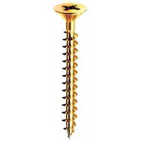 VITI A LEGNO IN ACCIAIO OTTONATO TE TP 3,5x35 PZ. 30 