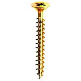 WOOD SCREWS IN BRASS-PLATED STEEL TE TP 4x60 PCS.10