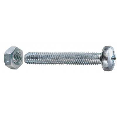 METAL SCREWS IN GALVANIZED STEEL 4x16 CYLINDRICAL HEAD WITH