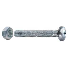 METAL SCREWS IN GALVANIZED STEEL 4x20 CYLINDRICAL HEAD WITH