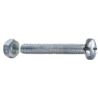 METAL SCREWS IN GALVANIZED STEEL 4x20 CYLINDRICAL HEAD WITH