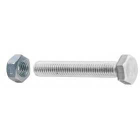METAL SCREWS IN GALVANIZED STEEL HEXAGONAL HEAD 6x100 WITH NUTS