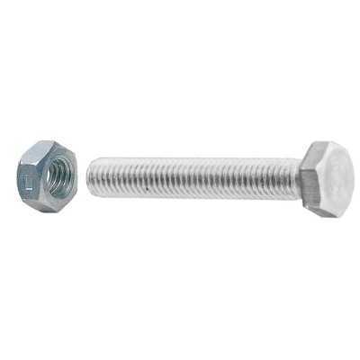 METAL SCREWS IN GALVANIZED STEEL HEXAGONAL HEAD 8x60 WITH NUTS