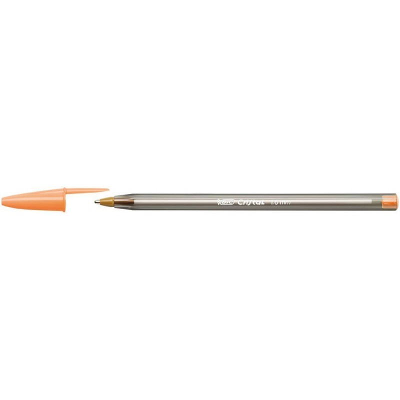 Bic Orange Original Fine Confezione da 4 penne a sfera - Punta tonda da 0,8 mm - Linea da 0,3 mm - Inchiostro a base di olio - Corpo arancione - Colori assortiti