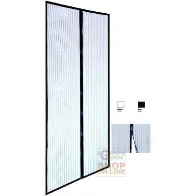 ZANZARIERA A STRISCE MAGNETIC A 2 BANDELLE NERA CM. 120X240 