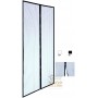 ZANZARIERA A STRISCE MAGNETIC A 2 BANDELLE NERA CM. 120X240 