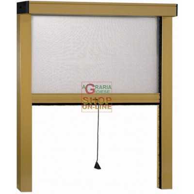 ZANZARIERA IN ALLUMINIO SOTTILE VERTICALE BRONZATO CM.140X250 