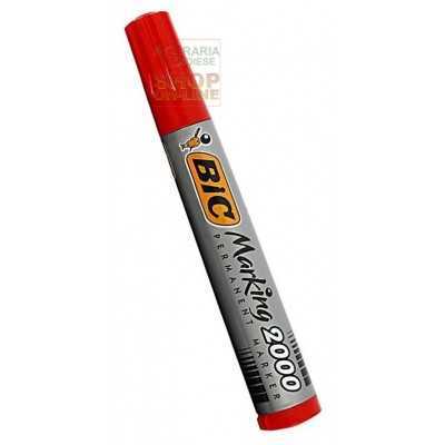 BIC INDELIBLE MARKER PLASTIC DRUM WITH ROUND TIP RED COLOR